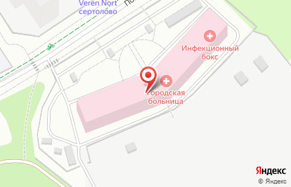 Городская поликлиника в Сертолово на карте