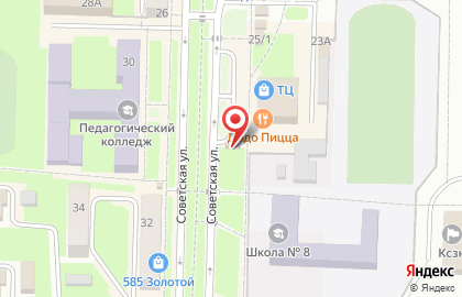 Киоск фастфудной продукции на Советской улице на карте