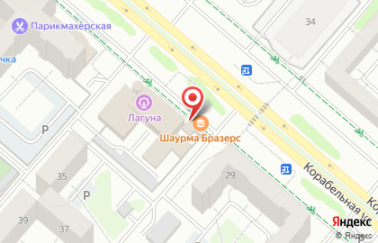 Продовольственный магазин Факторiя на Корабельной улице, 33а в Нижнекамске на карте