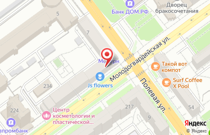 Салон депиляции Sahar & Vosk на Молодогвардейской улице на карте