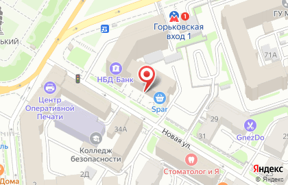 Аэрофлот - Российские Авиалинии на площади Максима Горького на карте