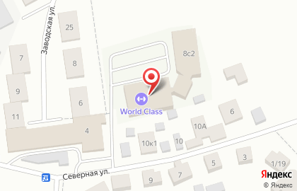 Фитнес-клуб World Class на Северной улице на карте