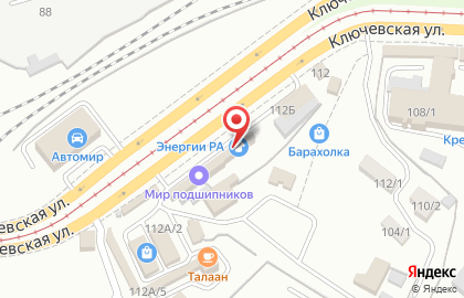 Армейский магазин Энергия в Октябрьском районе на карте