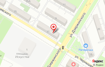 Агентство недвижимости РиэлтСервис на улице Чернышевского на карте