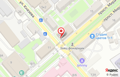 Адвокатский кабинет Смирновой Л.В. на улице Мира на карте