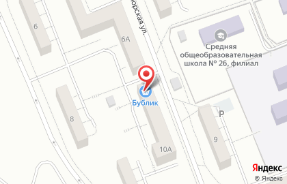 Продовольственный магазин Бублик на Приморской улице на карте