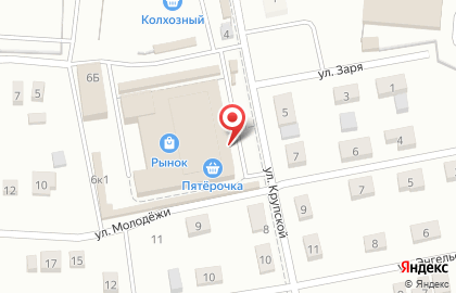 Хозмаркет на улице Крупской на карте