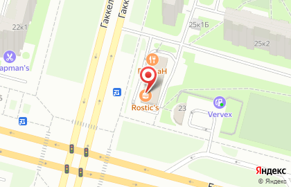 Ресторан быстрого питания KFC на улице Гаккелевская на карте