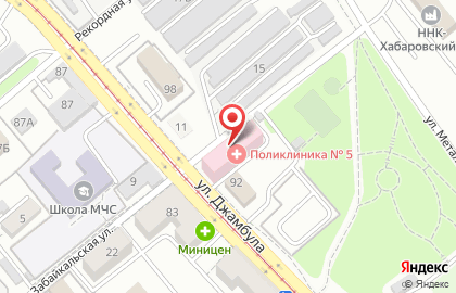 Городская поликлиника №5 на Забайкальской улице на карте