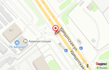Указатель системы городского ориентирования №6603 по ул.Удмуртская, д.4 р на карте