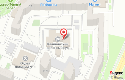 Калининский районный суд г. Уфы на карте