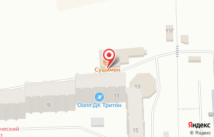Служба доставки Сушимен.com в Снежногорске на карте