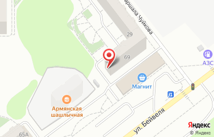 Магазин Пенка в Курчатовском районе на карте