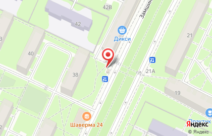 Киоск по продаже печатной продукции Новая пресса на улице Замшина на карте