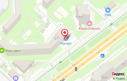 Супермаркет Магнит в Октябрьском районе на карте