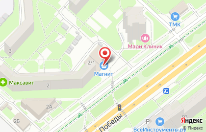 Магазин косметики и бытовой химии Магнит Косметик в Октябрьском районе на карте