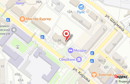 Гостиница Моздок на карте