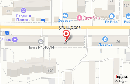 Зоомагазин ЗООлавка на улице Щорса на карте
