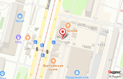 Магазин хозяйственных товаров и посуды на Заозёрной улице на карте