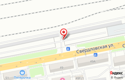 Шиномонтажная мастерская на Свердловской улице на карте