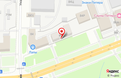 Шиномонтажная мастерская PitStop 78 в Красногвардейском районе на карте