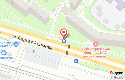 Магазин овощей и фруктов на улице Сергея Акимова на карте