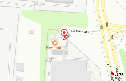 Кафе-столовая Вкусняшка на улице Подольских Курсантов на карте