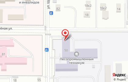 Комсомольский-на-Амуре лесопромышленный техникум на улице Щорса на карте