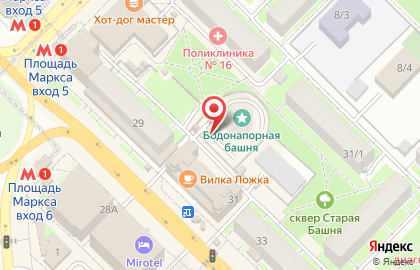Киоск по ремонту обуви на площади Карла Маркса на карте