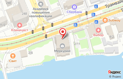 Бизнес-центр Меркурий в Карасунском районе на карте
