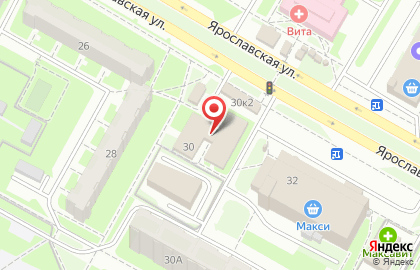 Центр творчества на Ярославской улице на карте