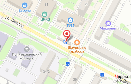 Киоск фруктов и овощей на улице Ленина на карте