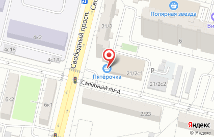 Супермаркет Пятёрочка в Москве на карте