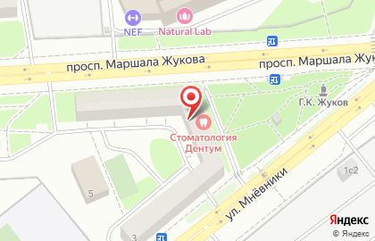Автошкола Аверс на проспекте Маршала Жукова на карте