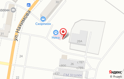 Ника на улице Нахимова на карте