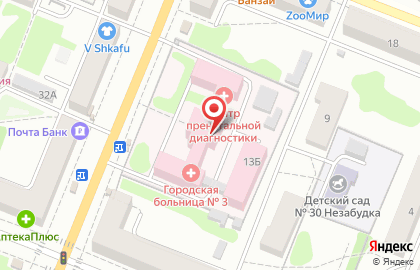 Городская больница №3, г.Рубцовск на карте