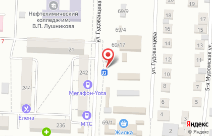 МегаФон на улице Гудованцева на карте