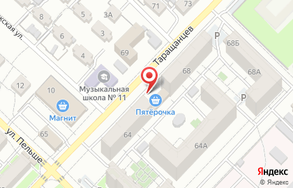 Сеть супермаркетов Радеж в Краснооктябрьском районе на карте
