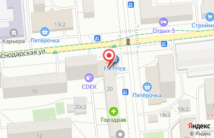 Аквасауна Новая Сельга на Краснодарской улице на карте