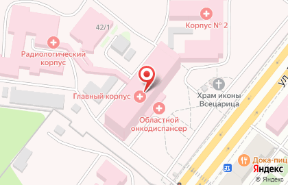 Челябинский областной клинический онкологический диспансер на карте