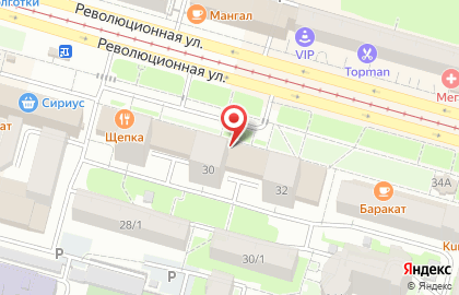Супермаркет Полушка ВкусМаркет на Революционной улице на карте