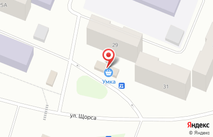 Магазин продовольственных товаров Умка на карте