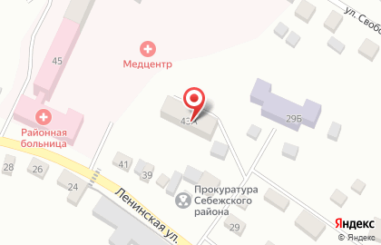 Себежская районная больница на Ленинской улице на карте