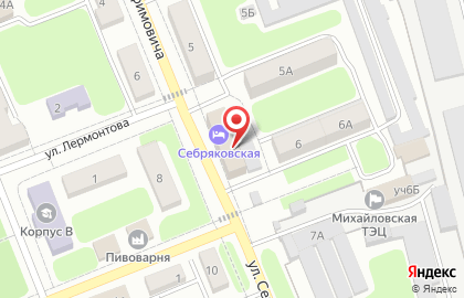 Гостиница Себряковская на карте