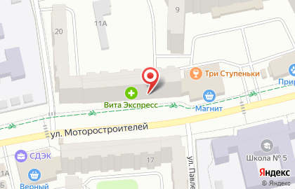 Магазин тканей Лоскут на улице Моторостроителей на карте