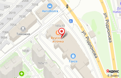 Ресторан быстрого питания McDonald’s на улице Родионова на карте