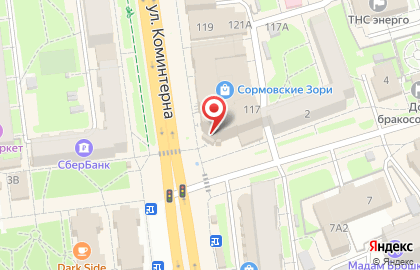 Лак студия НН на улице Коминтерна на карте