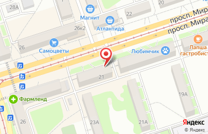 Интернет-провайдер Зебра на улице Мира на карте