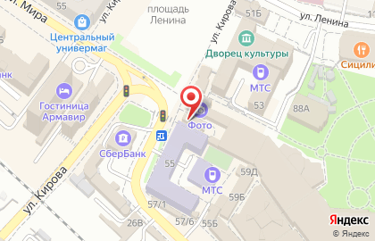 Цветочный павильон Камелия на улице Кирова на карте