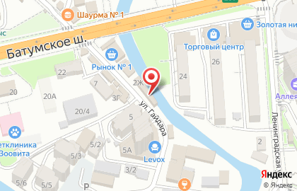 Ателье в Сочи на карте